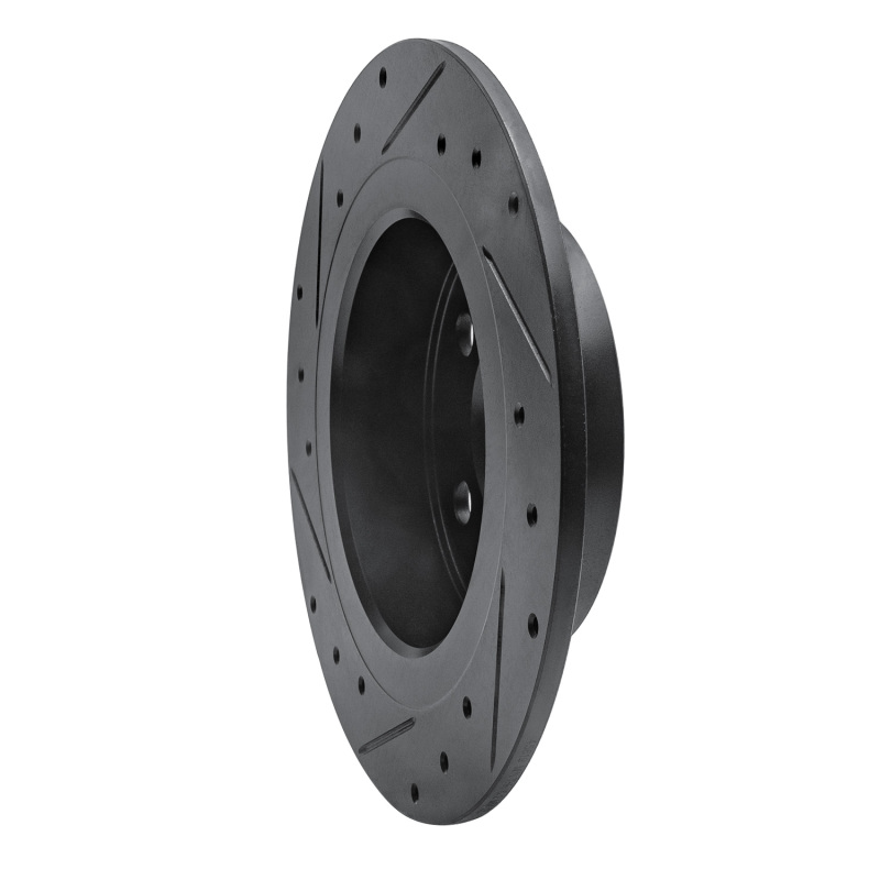 BMW 220i Brake Rotor (1) - Rear Right - R1 Concepts - Drilled & Slotted - Black - `14-`25